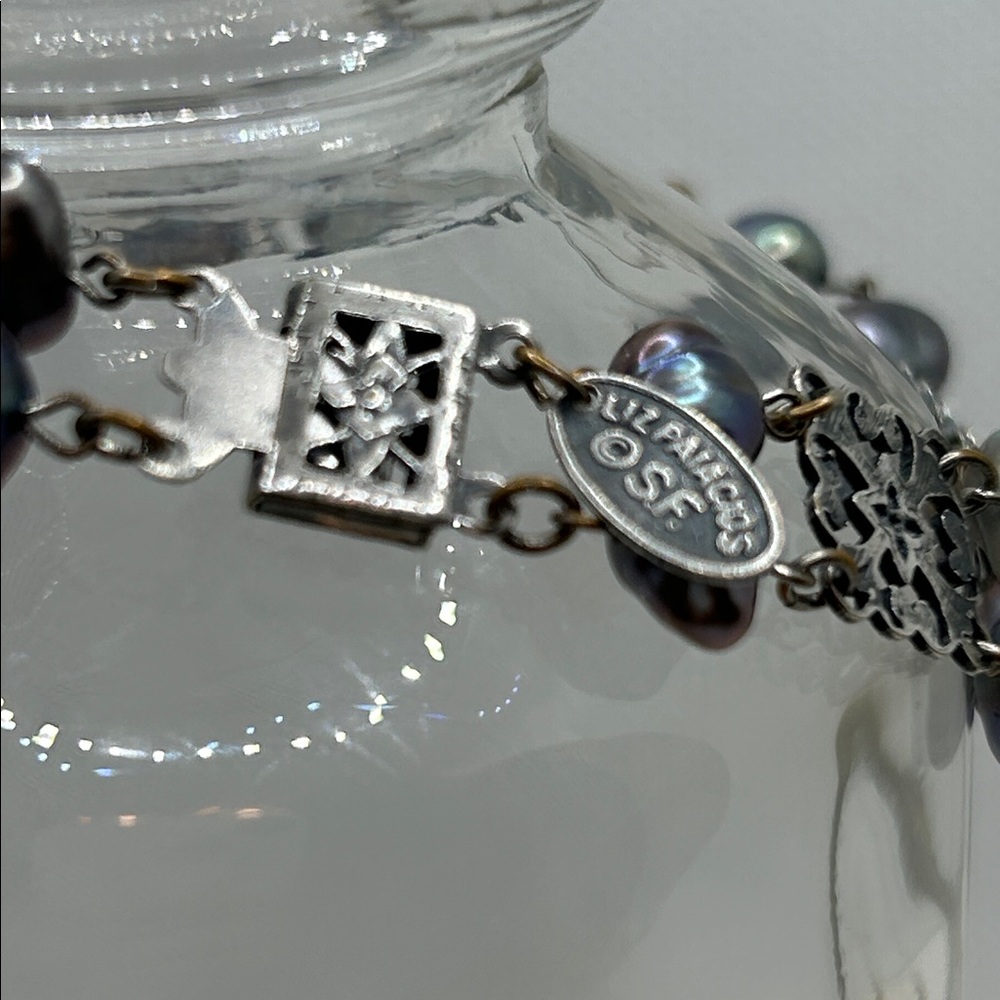 Liz Palacios Bracelet intricately designed freshwater, black pearls elegant - Picture 4 of 5